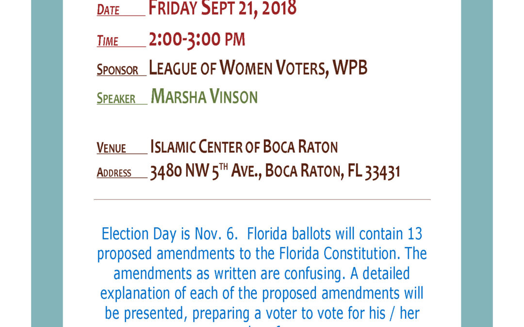 Understanding the Constitution Amendment on Florida Ballot