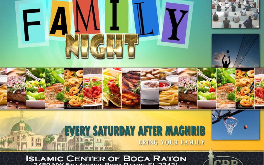 Exciting! Weekly Saturday Family Night