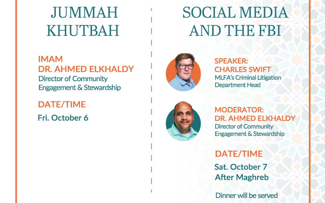 Social Media & The FBI Oct. 7th @Meghrib
